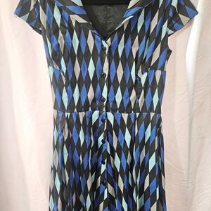 Medium Pinup Couture Pinup Girl Clothing By Laura Byrnes Harlequin Button Down